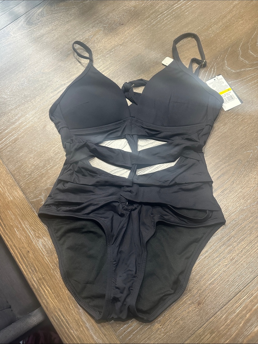 Kenneth Cole Black One-Piece Swimsuit with Cutout Detail